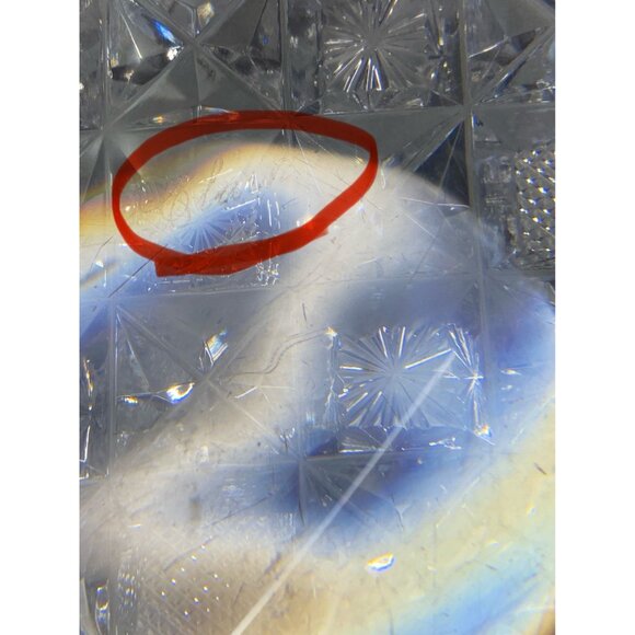 American Brilliant Period ABP Clark Prima Donna Low Cut Glass Bowl Castle Rim - Picture 14 of 16